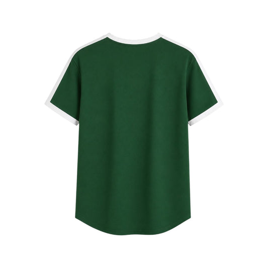 Men's Classic Forest Green Contrast Trim T-Shirt