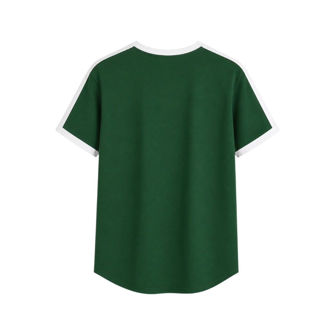 Men's Classic Forest Green Contrast Trim T-Shirt