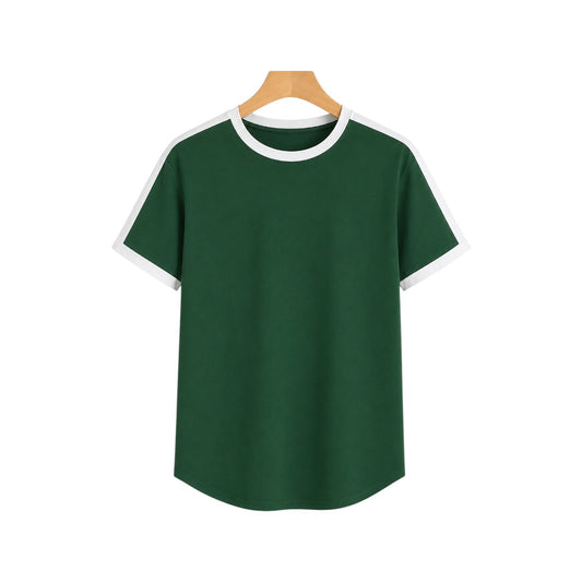 Men's Classic Forest Green Contrast Trim T-Shirt